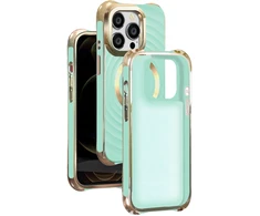 Telforceone Magnetinis dėklas Circle Glam Mag telefonui iPhone 13 Pro 6,1 mėtų spalvos