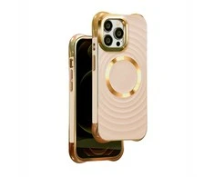 Telforceone Magnetinis dėklas Circle Glam Mag telefonui iPhone 16 Plus 6,7 rožinės spalvos