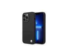 Dėklas Apple iPhone 14 Pro BMW silikoninis Metal Logo juodos spalvos
