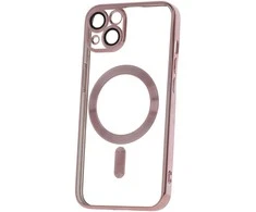 Dėklas Color Chrome Mag case for iPhone 17 Pro Max 6,9" rose auksinis open ring