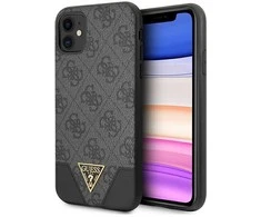 Apple iPhone 11 Guess dėklas 4G Triangle Collection GUHCN61PU4GHBK pilkos spalvos