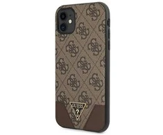 Guess GUHCN61PU4GHBR Apple iPhone 11 6,1″ / Xr 6,1″ rudos spalvos kietas dėklas 4G Triangle Collection