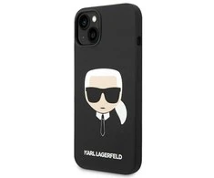 Dėklas Karl Lagerfeld KLHMP14MSLKHBK IPHONE 14 PLUS / 15 PLUS 6.7 "HARDCASE JUODA / Juodas SILICONE KARL`S HEAD MAGSAFE