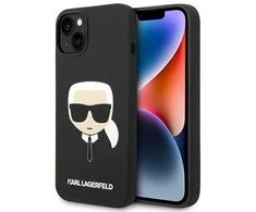 Dėklas Karl Lagerfeld KLHMP14MSLKHBK IPHONE 14 PLUS / 15 PLUS 6.7 "HARDCASE JUODA / Juodas SILICONE KARL`S HEAD MAGSAFE