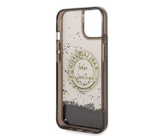 Apple iPhone 14 Karl Lagerfeld dėklas Liquid Glitter RSG (KLHCP14SLCRSGRK) juodos spalvos