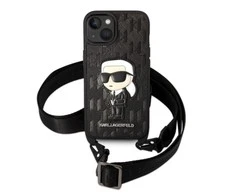 Karl Lagerfeld NFT Monogram Ikonik Patch - dėklas skirtas Apple iPhone 14 Juodas