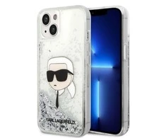 Apple iPhone 14 Pro Max Karl Lagerfeld dėklas Glitter Karl`s Head (KLHCP14XLNKHCH) sidabrinės spalvos