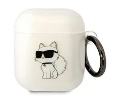 Apple AirPods Karl Lagerfeld Ikonik Choupette (KLA2HNCHTCT) ausinių dėklas skaidrus