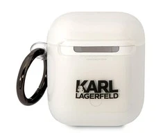 Apple AirPods Karl Lagerfeld Ikonik Choupette (KLA2HNCHTCT) ausinių dėklas skaidrus