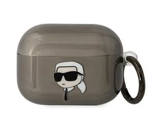 Apple AirPods Pro ausinių dėklas Karl Lagerfeld Karl`s Head (KLAPHNIKTCK) juodos spalvos