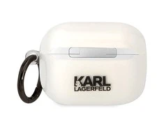 Apple AirPods Pro ausinių dėklas Karl Lagerfeld Karl`s Head (KLAPHNIKTCT) skaidrus