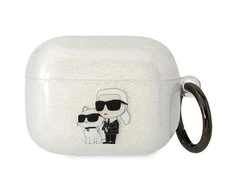 Karl Lagerfeld dėklas, skirtas Airpods Pro KLAPHNKCTGT permatomas ne Gliter Karl-Choupette