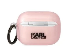 Apple AirPods Pro Karl Lagerfeld Ikonik Choupette (KLAPHNCHTCP) ausinių dėklas rožinės spalvos