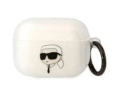Apple AirPods Pro ausinių dėklas Karl Lagerfeld Karl`s Head (KLAPHNIKTCT) skaidrus