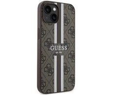 Guess telefono dėklas iPhone 14 6,1 GUHMP14SP4RPSW ruda hartelefono dėklas Magsafe 4G Printed Stripes