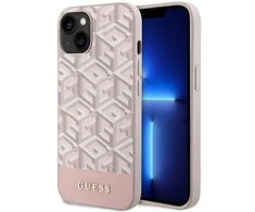 Dėklas GUESS GUHMP14SHGCFSEP IPHONE 14/15/13 6.1 "Rožinis / Rožinis HARD CASE GCUBE STRIPES MAGSAFE