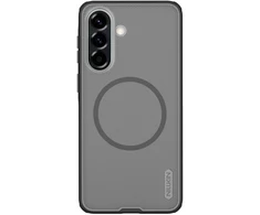 Nillkin Super Frosted PRO Magnetic Back dėklas skirtas Samsung Galaxy A57 skaidrus juodos spalvos