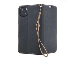 Telforceone Dėklas knygutė Smart Fancy, skirtas iPhone 16 Pro 6,3, juodai auksinis