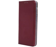 Reach Dėklas Smart Magnetic Xiaomi Redmi 14C/Redmi A4/Poco C75 tamsiai raudonas