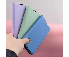 Telforceone Apsauginis minkštas dėklas knygutė iPhone 16 Plus 6,7, šviesiai violetinės spalvos