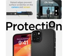 Dėklas SPIGEN LIQUID AIR IPHONE 15+ Juodas