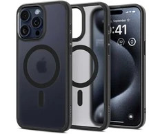 Spigen Ultra Hybrid (MagFit) dėklas skirtas Apple iPhone 15 Pro Max, spalva - Frost Black