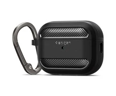 Spigen RUGGED ARMOR Apple AIRPODS PRO 1 / 2 dėklas ausinėms juodos spalvos