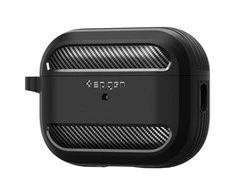 Spigen RUGGED ARMOR Apple AIRPODS PRO 1 / 2 dėklas ausinėms juodos spalvos
