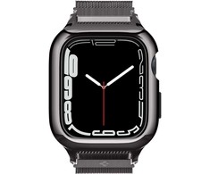 Dėklas Spigen Metal Fit Pro, grafitinė - Apple Watch 9/8/7 45mm