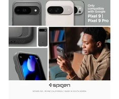 Spigen Rugged Armor – dėklas skirtas Google Pixel 9 / 9 Pro Marble Pilkas