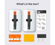 Spigen grūdintas stiklas GLAS.TR "EZ FIT" 2 paketas, skirtas iPhone 13 / 13 PRO / 14 / 16E 6,1" Aišku