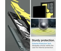 Spigen Tough Armor – dėklas skirtas Samsung Galaxy S24 Ultra Abyss Žalias