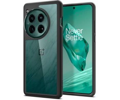 OnePlus 12 Spigen Ultra Hybrid Crystal telefono dėklas juodos spalvos