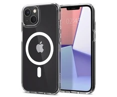 Spigen Ultra Hybrid (MagFit) dėklas skirtas Apple iPhone 13, spalva - Balta