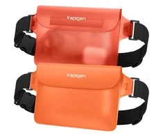 Spigen Aqua Shield atsparus vandeniui juosmens krepšys A620, 2 vnt., saulėlydžio oranžinė