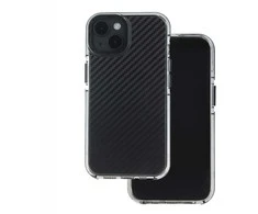 Dėklas Telforceone Acrylic Carbon case for iPhone 16e / 17e juodas