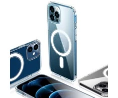 TFO „Telforceone Anti Shock 1,5 mm Mag“ dėklas, skirtas „iPhone 17 Pro 6,3“ telefonui, permatomas, su didele skylute atvirame žiede.