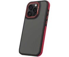 Telforceone Crystal Juodas dėklas, skirtas Xiaomi Redmi Note 14 5G (Global) raudonas