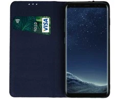 Dėklas Telforceone Genuine Leather Smart Pro for iPhone 17 6,3" navy mėlynas