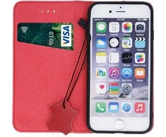 Dėklas Telforceone Genuine Leather Smart Pro for iPhone 17 6,3" maroon