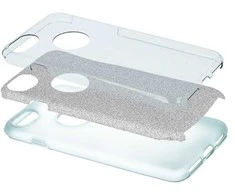 Dėklas TFO Telforceone Glitter 3in1 case for iPhone 17 Pro 6,3" / 18 Pro 6,3" sidabrinis