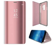 Telforceone Smart Clear View dėklas, skirtas Samsung Galaxy S23 FE rožinis