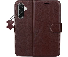 Dėklas Telforceone Smart Luxe leather case for Samsung Galaxy S25 FE / S26 FE ruda