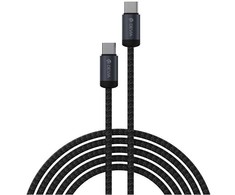 Devia kabelis Gracious EC646 PD USB-C - USB-C 1,0 m 60W 3A juodos spalvos