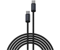 Devia kabelis Gracious EC646 PD USB-C - USB-C 1,0 m 60W 3A juodos spalvos