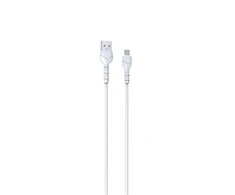 USB kabelis Devia Kintone microUSB 1.0m baltas 5V 2.1A
