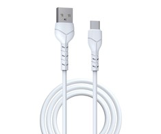 USB laidas Devia Kintone Type-C 1.0m baltas 5V 2.1A