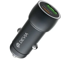 Canyon Devia automobilinis įkroviklis Extreme PD QC 3.0 30W + 18W 1x USB 1x USB-C pilkos spalvos