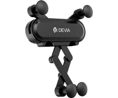 Devia automobilinis laikiklis Kintone ES071 gravity air vent juodos spalvos