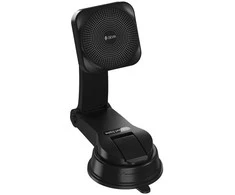 Devia automobilinis laikiklis magnetic EA473 with wireless inductive charger juodos spalvos 15W with suction cup